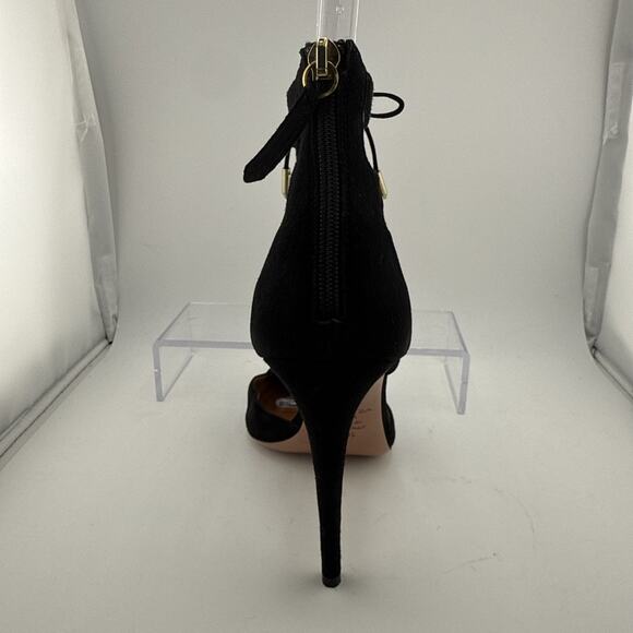 AQUAZZURA Belgravia Lattice CAGED Suede Pointed Toe Black Pumps 38.5 $800 NWOB - Picture 5 of 16